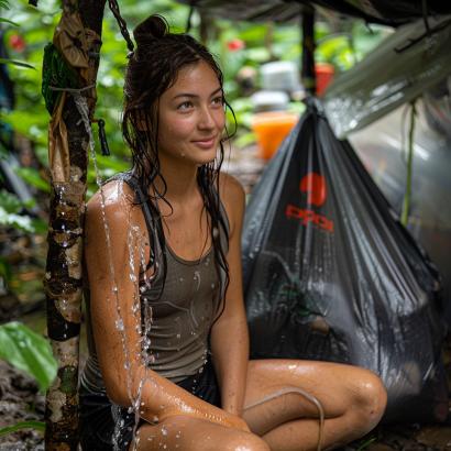 Link to How to make a camping shower using a solar bag